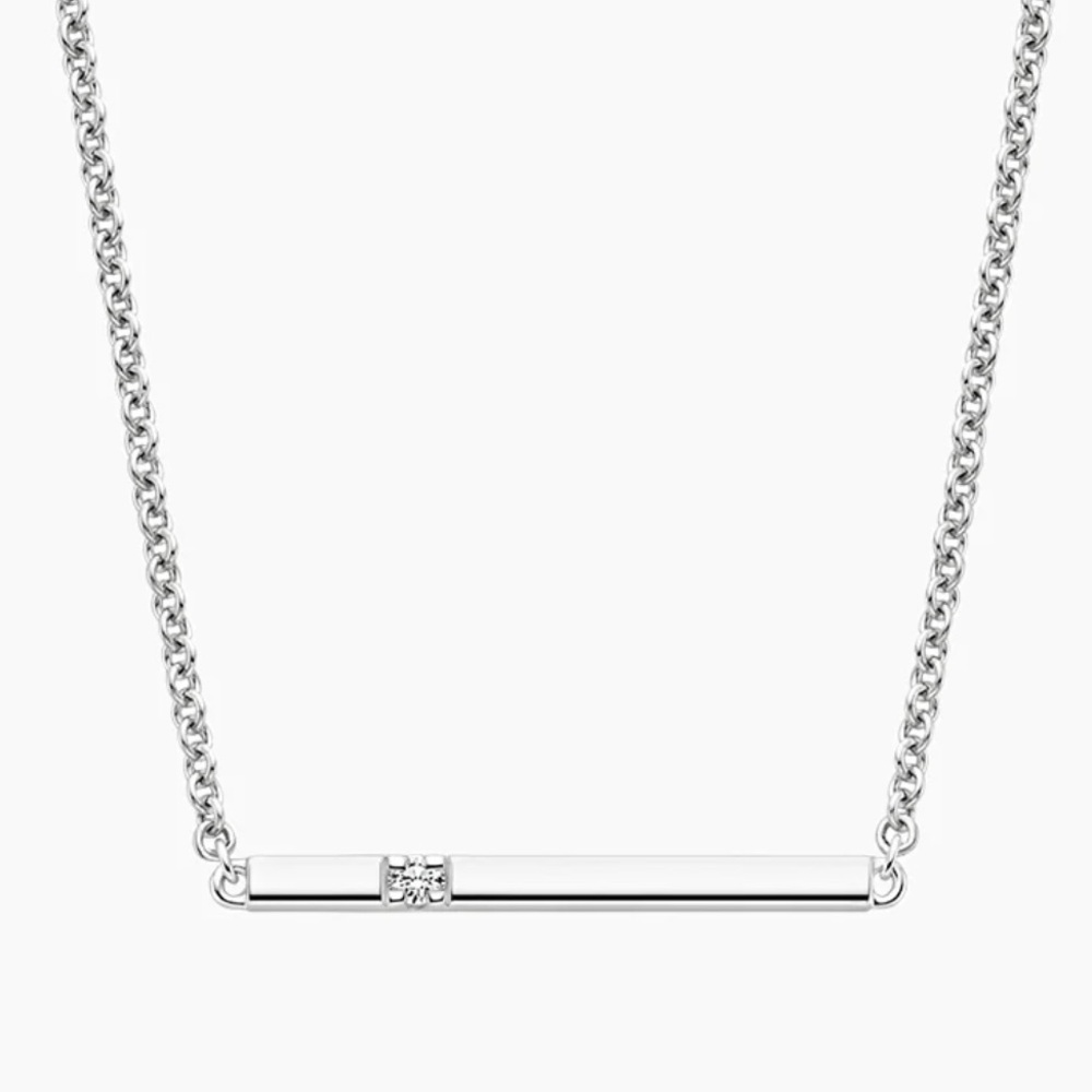 Brilliant Earth Diamond Bar Pendant in Silver